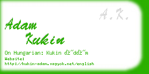 adam kukin business card